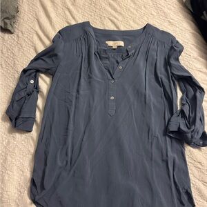 LOFT Light Blue Popover Rolled Sleeve
Blouse XS